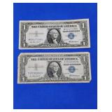 (2) 1957 $1 Silver Certificates