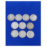 10 Silver Roosevelt Dimes -varied dates