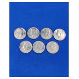 7 Clad kennedy Half Dollars