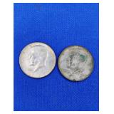 (2) 1967 Kennedy Half Dollars