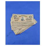 (24) $50 Reproduction Confederate Bills