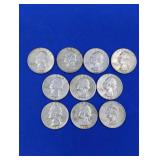 10 Silver Washington Quarters