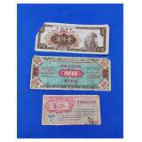 1940s Chinese, German, US Military Bills