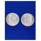 (2) 1964 Kennedy Half Dollars