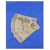 (28) $5 Reproduction Confederate Bills