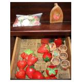Misc Vintage Strawberry Lot ie S & P Shakers,+++