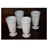 4 Vintage Anchor Hocking Grape & Leaf Sherbert+++