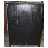 Vintage Black Cabinet with Shelves