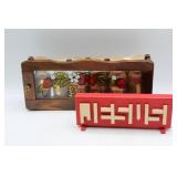 Vintage Seasoning Rack w/Bottles & Jesus Sign
