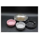 Vintage Pinke and White Silicone Ashtrays +++