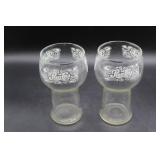 2 Vintage 1970s Style Logo Pepsi Cola 6" Glasses