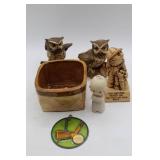 Vintage Ceramic Wicker Basket, Precious Moment +++