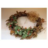 Vintage 25" Strawberry Wreath