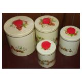 Vintage Pentron Strawberry Cannisters