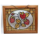 Vintage Hanging Framed Stained Glass Decor