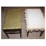 2 Antique upholstered Cushion vanity/Foot+++