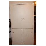 Vintage White Cabinet with Drop down Secretary ++