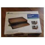 Fellows Teak-Tech Wood Computer Stand NIB