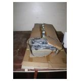 Crown Mark Glass Top Desk/Coffee Table NIB w\Gold+