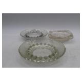 Vintage Crystal Clear Hobnail Ashtrays & Clear +++