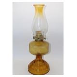 Vintage Amber Eagle glass Kerosene Oil Lamp