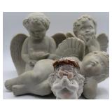 Vintage Laying Cherub, Praying Hands Dreamsicle+++
