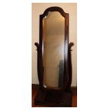Antique Full Size Swivel Mirror with Storage at ++
