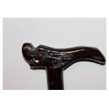 Hand Carved Dragon Head Walking Cane with Marble