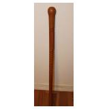 Vintage Round Knob Hand Carved Wooden Walking ++