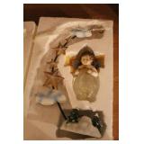 Vintage Ceramic/Glass Hanging Angel Ornament