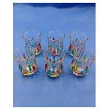 6 Murano Shot Glasses