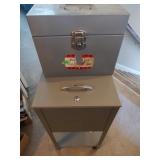 Rolling Filing Cabinet & Small File Box