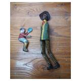 2 Vintage Tin Characters