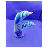 Blown Glass 8" Dolphin Sculpture
