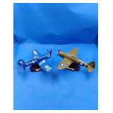 Die Cast F4U Corsair and P-47 Thunderbolt Planes