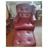 Classic Leather Chair & Ottoman - Read Details