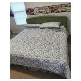 King Size Bed with Wicker Headboard
