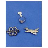 Sterling Silver Brooches & Ring