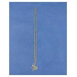 14K Gold 22" Necklace & I Love You Pendant