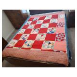 Homemade Circle Pattern Quilt