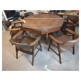 Poker / Bumper Pool Table & 7 Chairs - Read Detail