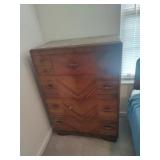 Art Deco Waterfall Chest of Drawers - Read Details
