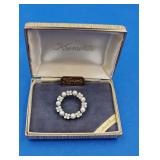 Krementz Cultured Pearl Brooch