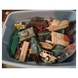 Tote Full of Plastic Military Toys