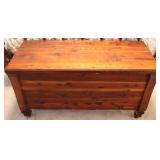 Vintage Blanket/ Linen Chest on Casters Vintage Blanket/ Linen Chest on Casters
