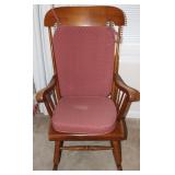 Vintage Wooden Rocking Chair w/ Cushions Vintage Wooden Rocking Chair w/ Cushions