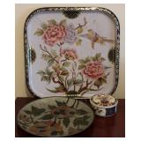 Japanese & India Made Tray, Trinket Box, & Plate Japanese & India Made Tray, Trinket Box, & Plate