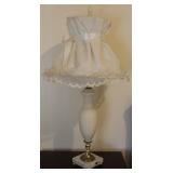Marble Base Italy Made Ceramic & Brass Table Lamp Marble Base Italy Made Ceramic & Brass Table Lamp