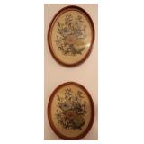 2pc. Vtg 1783-1843  Loudon Florals Prints Framed 2pc. Vtg 1783-1843  Loudon Florals Prints Framed