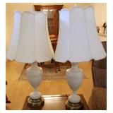 2pc Ceramic Table Top Lamps - Works 2pc Ceramic Table Top Lamps - Works